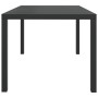 Set de comedor de jardín 7 pzas y cojines ratán sintético negro