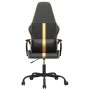 Silla gaming cuero sintético negro y dorado