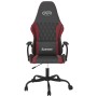 Silla gaming cuero sintético negro y rojo vino tinto