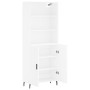 Aparador alto madera contrachapada blanco 69,5x34x180 cm