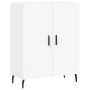 Aparador alto madera contrachapada blanco 69,5x34x180 cm
