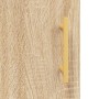 Aparador alto madera contrachapada color roble 69,5x34x180 cm