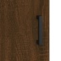 Aparador alto madera contrachapada marrón roble 69,5x34x180 cm