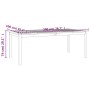 Juego de comedor para jardín 7 piezas madera maciza acacia