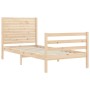 Estructura de cama con cabecero madera maciza 100x200 cm