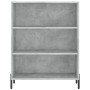 Aparador alto madera ingeniería gris hormigón 69,5x32,5x180 cm