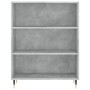 Aparador alto madera ingeniería gris hormigón 69,5x32,5x180 cm