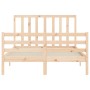 Estructura de cama con cabecero madera maciza 120x200 cm