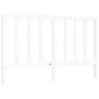 Estructura de cama con cabecero madera maciza blanco 160x200 cm