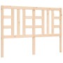 Estructura de cama de matrimonio con cabecero madera maciza
