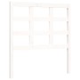 Estructura de cama con cabecero madera maciza blanco 90x200 cm