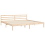 Estructura de cama con cabecero madera maciza 200x200 cm