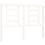 Estructura de cama con cabecero madera maciza blanco 140x200 cm