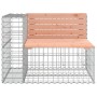 Banco jardín diseño gaviones madera abeto Douglas 184x71x65,5cm