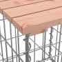 Banco jardín diseño gaviones madera abeto Douglas 184x71x65,5cm