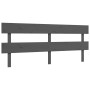 Estructura de cama con cabecero madera maciza gris 200x200 cm