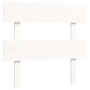 Estructura de cama con cabecero madera maciza blanco 90x200 cm