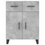 Aparador alto madera contrachapada gris hormigón 69,5x34x180 cm
