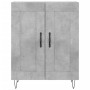 Aparador alto madera contrachapada gris hormigón 69,5x34x180 cm