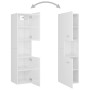 Conjunto de muebles de baño madera de ingeniería blanco brillo