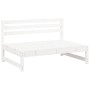 Juego de muebles de jardín 6 piezas madera maciza pino blanco