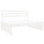 Juego de muebles de jardín 2 piezas madera maciza pino blanco