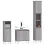 Set de muebles de baño 3 pzas madera contrachapada gris sonoma