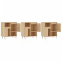 Aparadores 3 uds madera contrachapada color roble sonoma