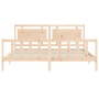 Estructura de cama con cabecero madera maciza 180x200 cm