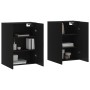 Armarios de pared 2 unidades negro 69,5x34x90 cm