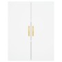 Aparador alto madera contrachapada blanco 69,5x34x180 cm