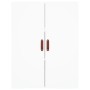 Aparador alto madera contrachapada blanco 69,5x34x180 cm