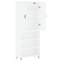 Aparador alto madera contrachapada blanco 69,5x34x180 cm