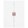 Aparador alto madera contrachapada blanco 69,5x34x180 cm