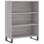 Aparador alto madera contrachapada gris sonoma 69,5x34x180 cm