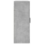 Armarios de pared 2 uds madera de ingeniería gris hormigón