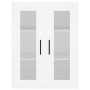 Armarios de pared 2 uds madera de ingeniería blanco