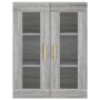Armarios de pared 2 uds madera de ingeniería gris Sonoma