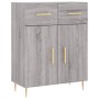 Aparador alto madera contrachapada gris sonoma 69,5x34x180 cm