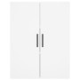 Aparador alto madera contrachapada blanco 69,5x34x180 cm