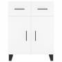 Aparador alto madera contrachapada blanco 69,5x34x180 cm