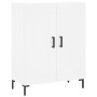 Aparador alto madera contrachapada blanco 69,5x34x180 cm