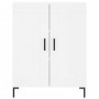 Aparador alto madera contrachapada blanco 69,5x34x180 cm