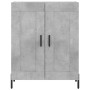 Aparador alto madera contrachapada gris hormigón 69,5x34x180 cm