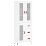 Aparador alto madera contrachapada blanco 69,5x34x180 cm