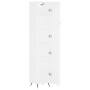 Aparador alto madera contrachapada blanco 34,5x34x180 cm