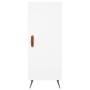 Aparador alto madera contrachapada blanco 34,5x34x180 cm