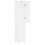Aparador alto madera contrachapada blanco 34,5x34x180 cm