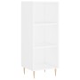 Aparador alto madera contrachapada blanco 34,5x34x180 cm
