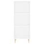 Aparador alto madera contrachapada blanco 34,5x34x180 cm